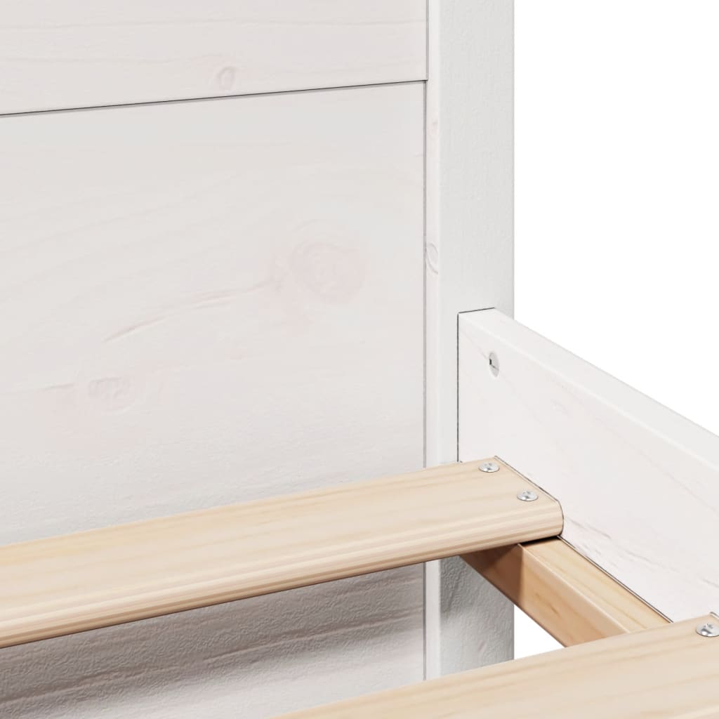 vidaXL Bed Frame with Headboard without Mattress White 90x190 cm Single
