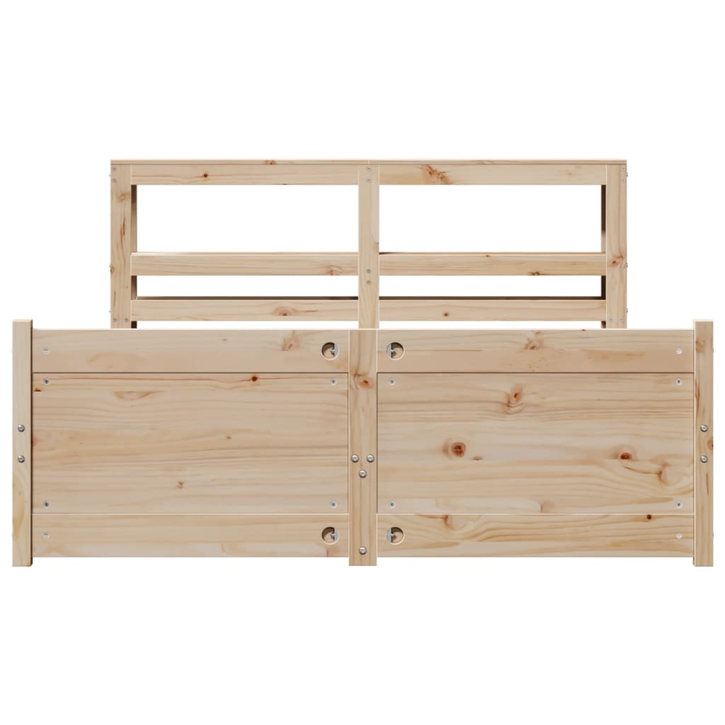 vidaXL Bed Frame with Headboard without Mattress 140x190 cm