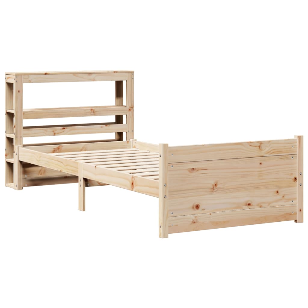 vidaXL Bed Frame with Headboard without Mattress 90x200 cm