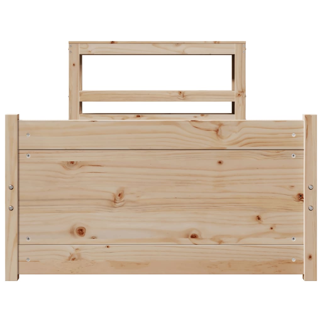 vidaXL Bed Frame with Headboard without Mattress 90x200 cm