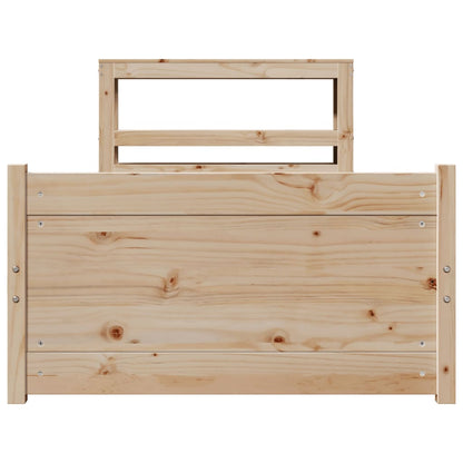 vidaXL Bed Frame with Headboard without Mattress 90x200 cm