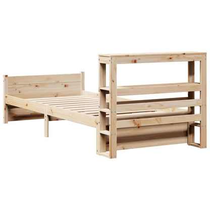 vidaXL Bed Frame with Headboard without Mattress 90x200 cm