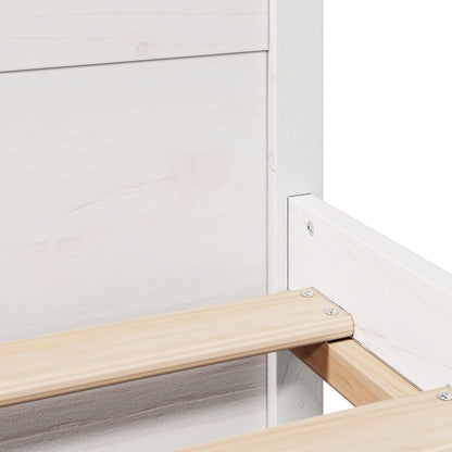 vidaXL Bed Frame with Headboard without Mattress White 120x200 cm
