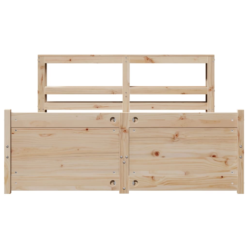 vidaXL Bed Frame with Headboard without Mattress 140x200 cm