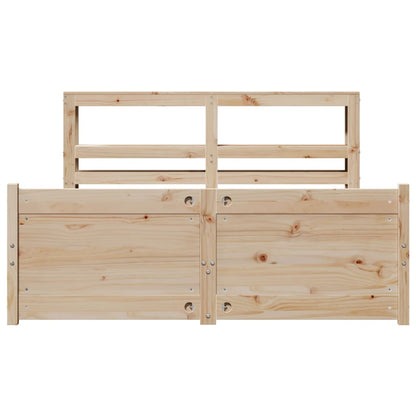 vidaXL Bed Frame with Headboard without Mattress 140x200 cm