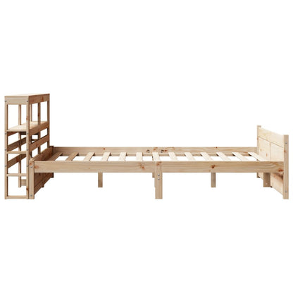 vidaXL Bed Frame with Headboard without Mattress 140x200 cm