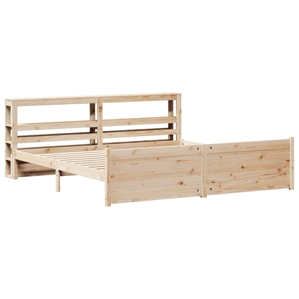 vidaXL Bed Frame with Headboard without Mattress 180x200 cm Super King