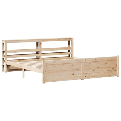 vidaXL Bed Frame with Headboard without Mattress 180x200 cm Super King