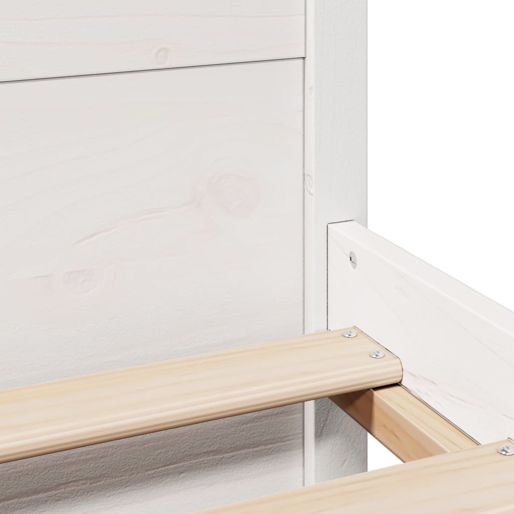vidaXL Bed Frame with Headboard without Mattress White 180x200 cm Super King