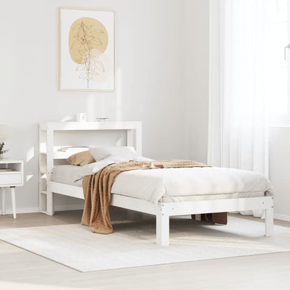 vidaXL Bed Frame with Headboard without Mattress White 75x190 cm Small Single