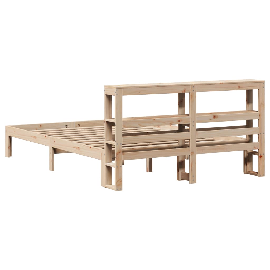 vidaXL Bed Frame with Headboard without Mattress 120x190 cm Small Double