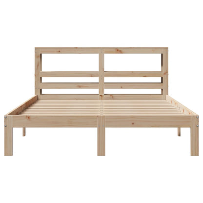 vidaXL Bed Frame with Headboard without Mattress 140x190 cm