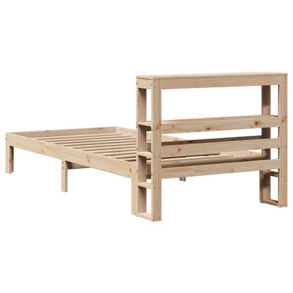 vidaXL Bed Frame with Headboard without Mattress 90x200 cm
