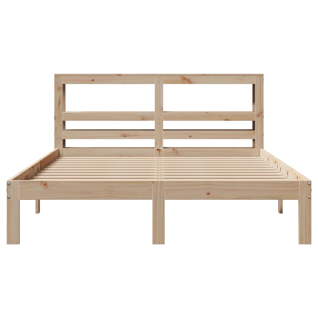vidaXL Bed Frame with Headboard without Mattress 150x200 cm King Size