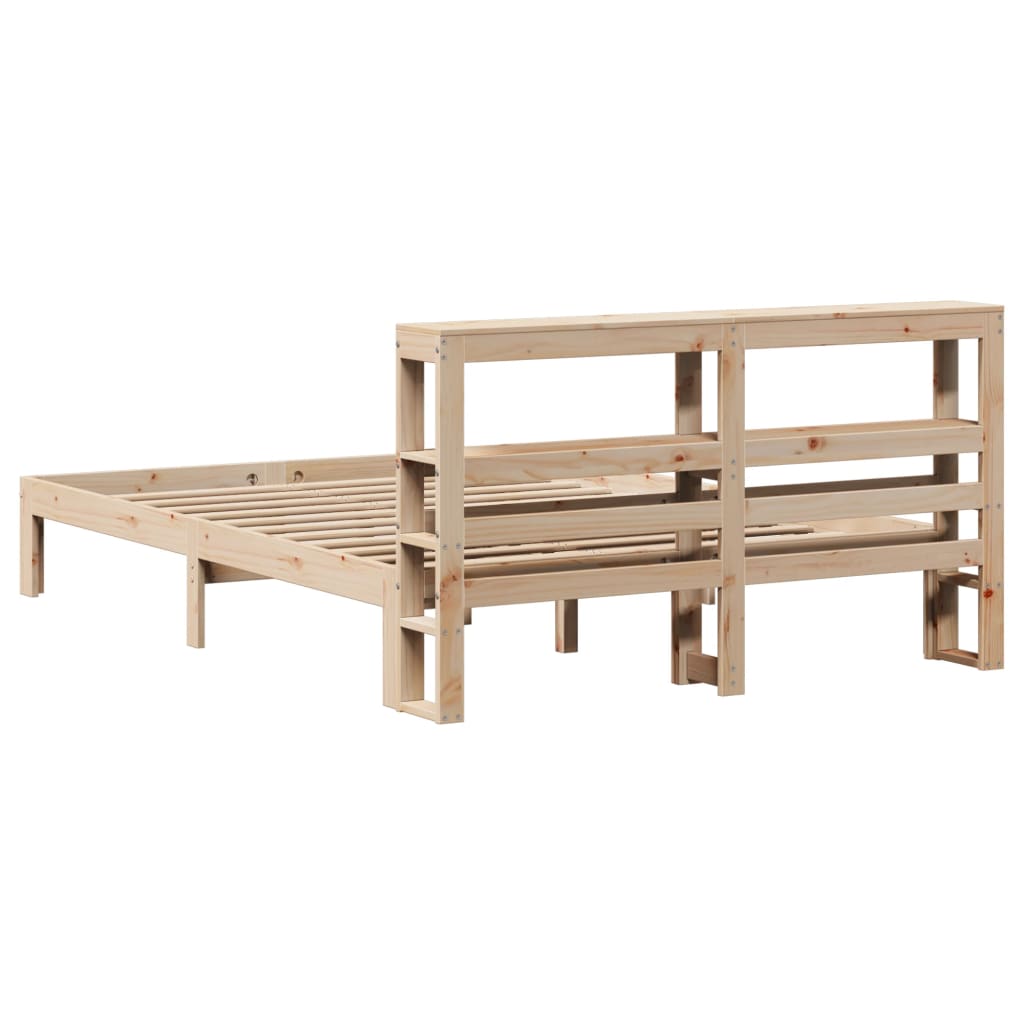 vidaXL Bed Frame with Headboard without Mattress 160x200 cm