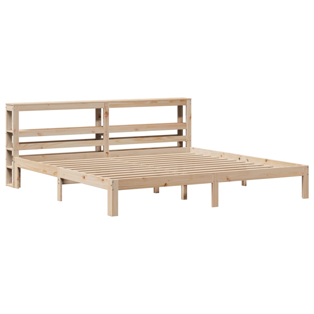 vidaXL Bed Frame with Headboard without Mattress 180x200 cm Super King
