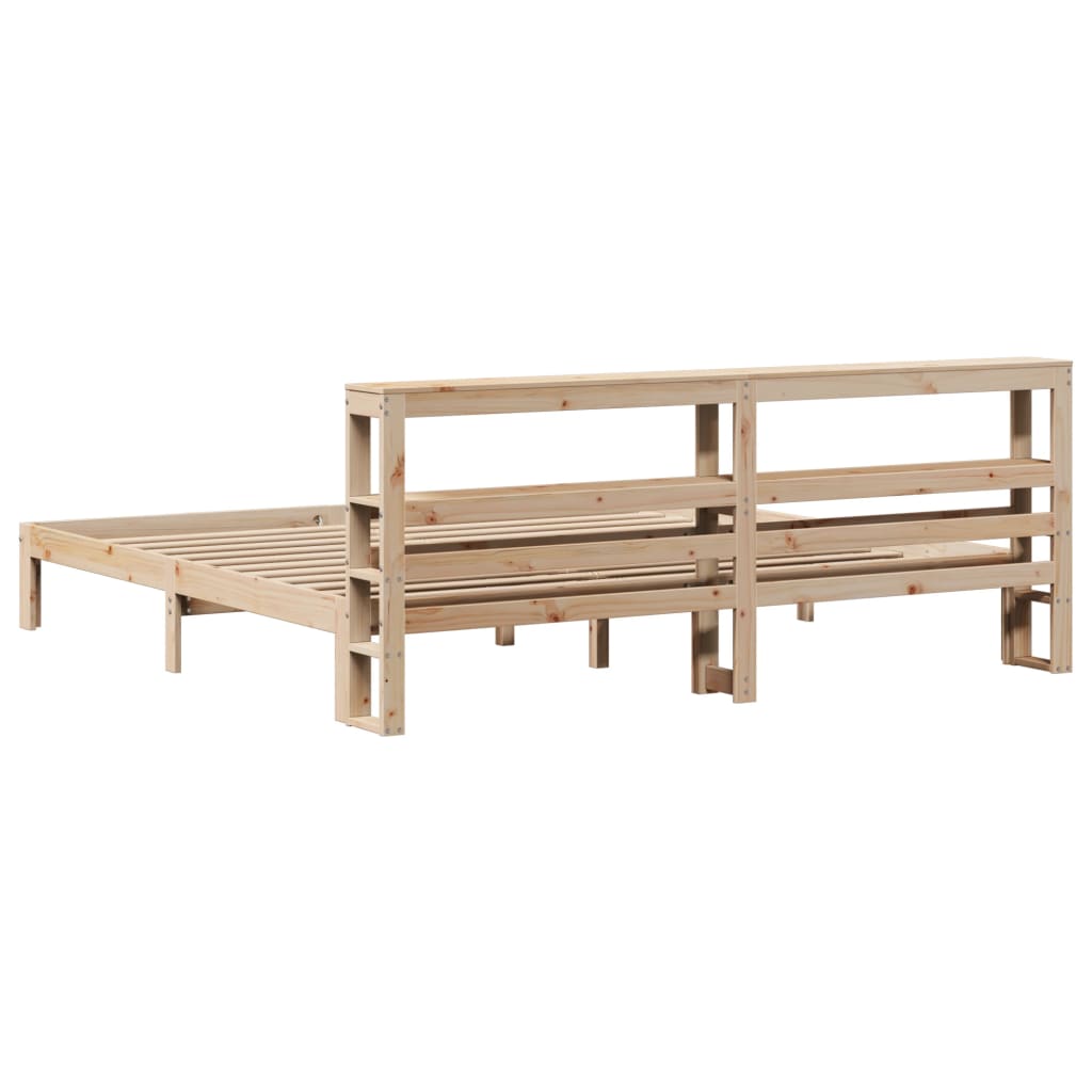 vidaXL Bed Frame with Headboard without Mattress 180x200 cm Super King