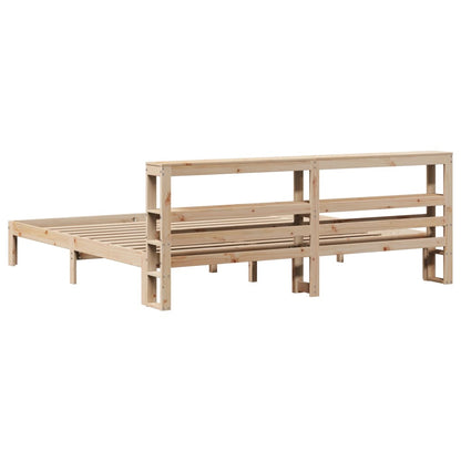 vidaXL Bed Frame with Headboard without Mattress 180x200 cm Super King