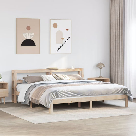 vidaXL Bed Frame with Headboard without Mattress 180x200 cm Super King