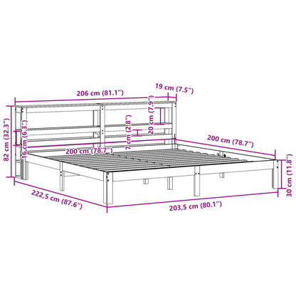 vidaXL Bed Frame with Headboard without Mattress 200x200 cm