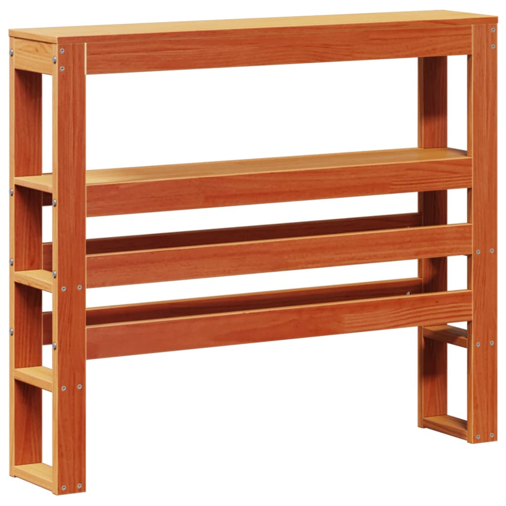 vidaXL Bed Frame without Mattress Wax Brown 75x190 cm Small Single Solid Wood Pine