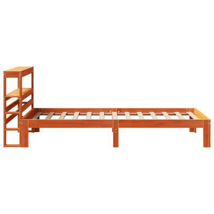 vidaXL Bed Frame without Mattress Wax Brown 75x190 cm Small Single Solid Wood Pine
