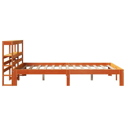 vidaXL Bed Frame without Mattress Wax Brown 140x200 cm Solid Wood Pine