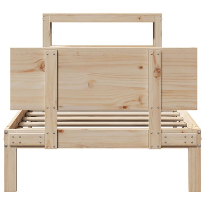 vidaXL Bed Frame with Headboard without Mattress 90x190 cm Single