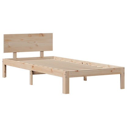 vidaXL Bed Frame with Headboard without Mattress 90x190 cm Single