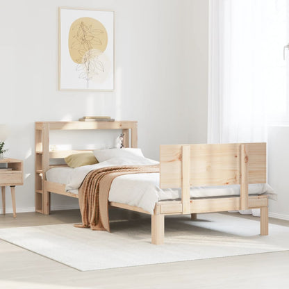 vidaXL Bed Frame with Headboard without Mattress 90x190 cm Single