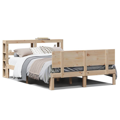 vidaXL Bed Frame with Headboard without Mattress 140x190 cm