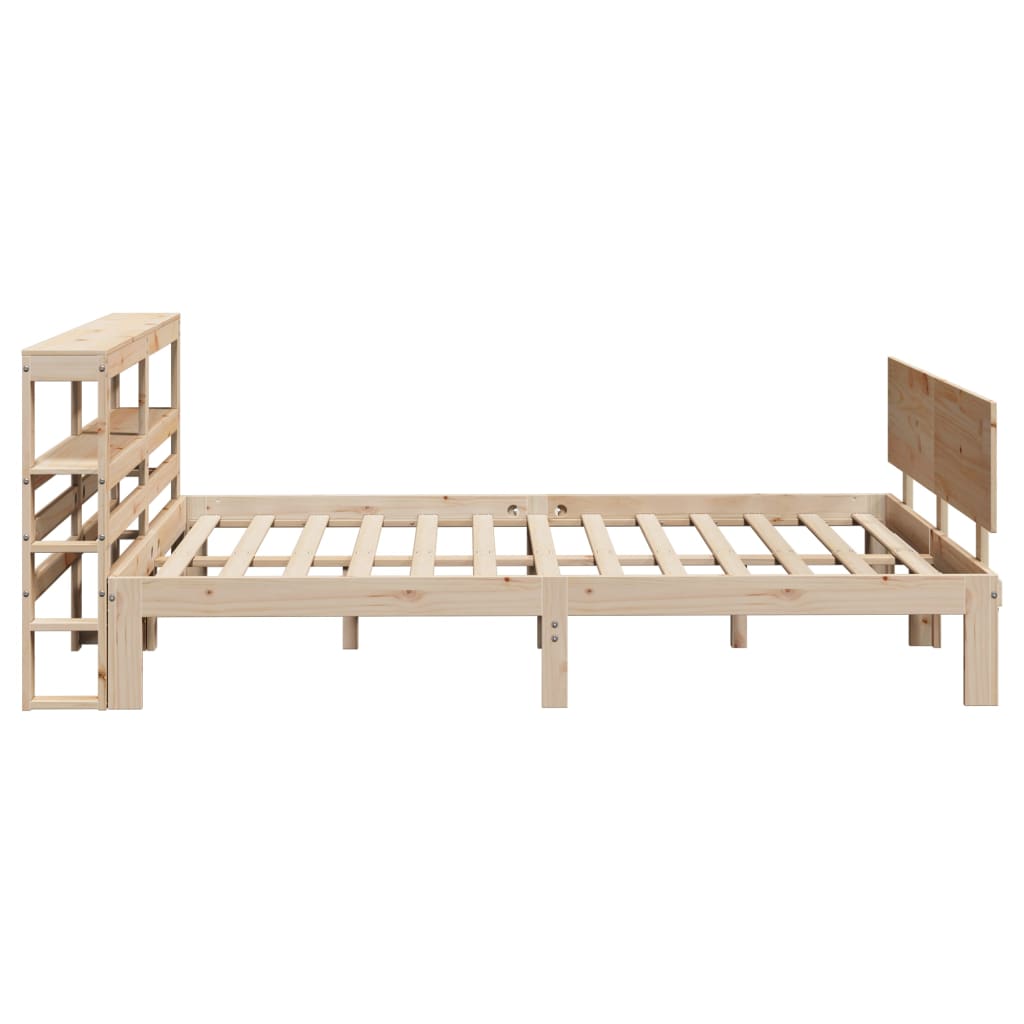 vidaXL Bed Frame with Headboard without Mattress 140x190 cm