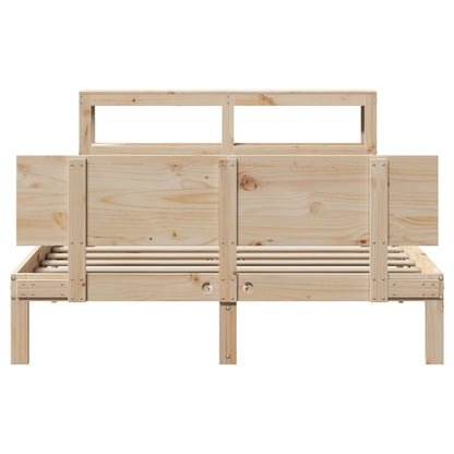 vidaXL Bed Frame with Headboard without Mattress 120x200 cm