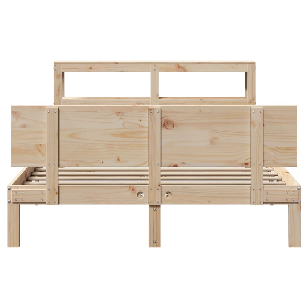 vidaXL Bed Frame with Headboard without Mattress 160x200 cm