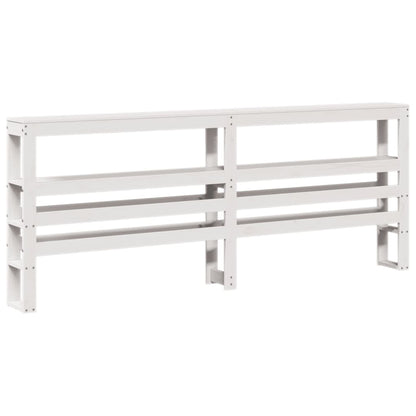 vidaXL Bed Frame with Headboard without Mattress White 180x200 cm Super King