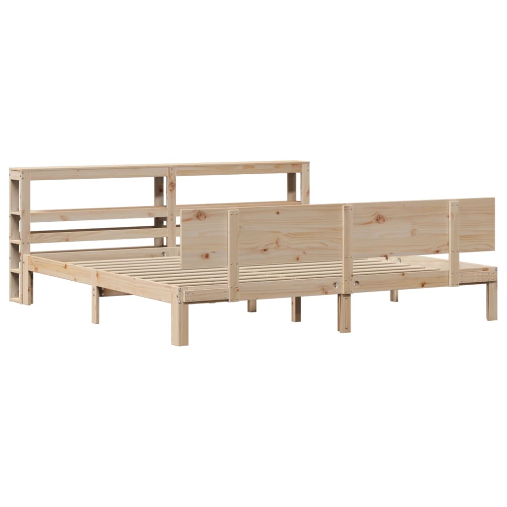 vidaXL Bed Frame with Headboard without Mattress 200x200 cm