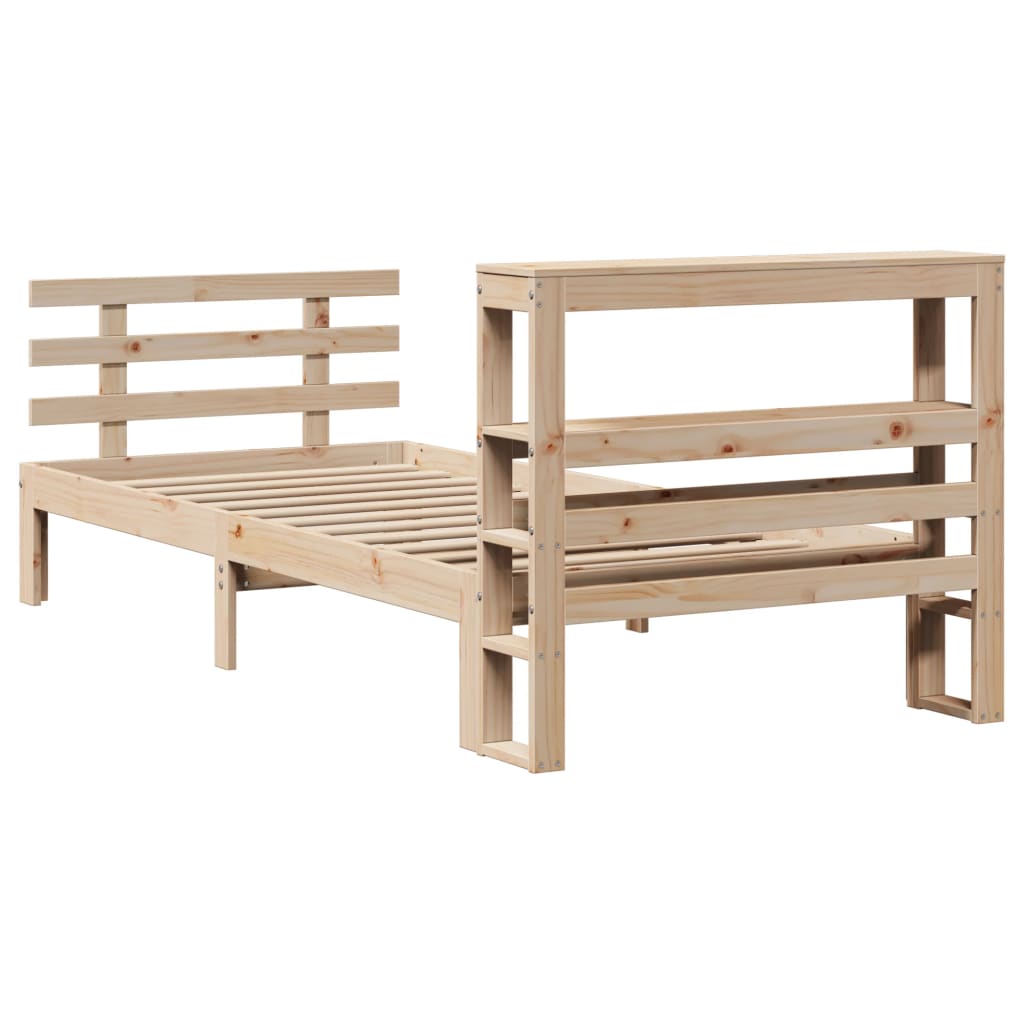 vidaXL Bed Frame with Headboard without Mattress 90x190 cm Single