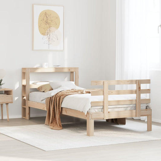 vidaXL Bed Frame with Headboard without Mattress 90x190 cm Single