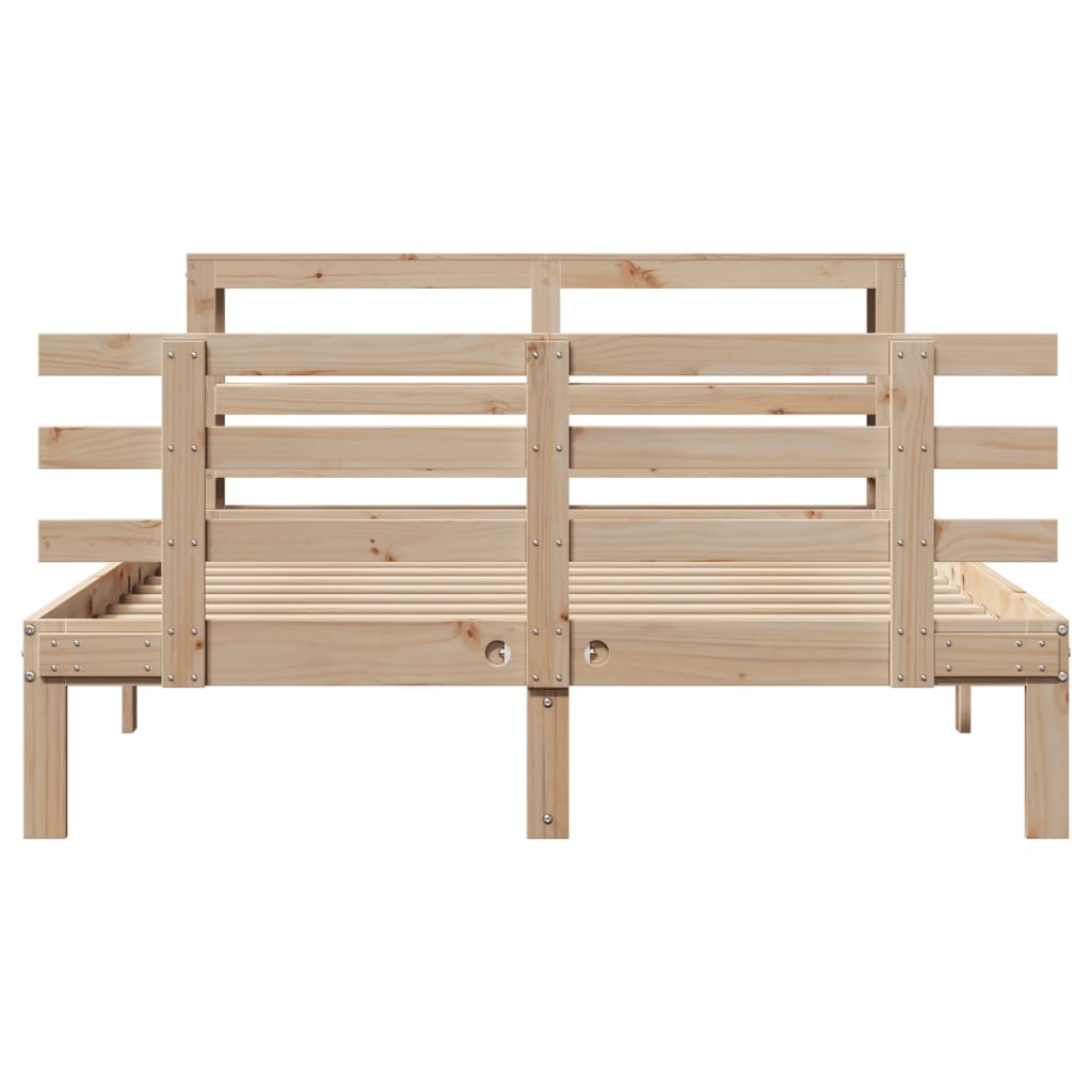 vidaXL Bed Frame with Headboard without Mattress 140x200 cm