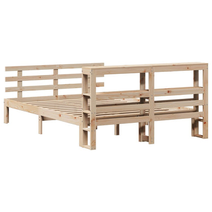 vidaXL Bed Frame with Headboard without Mattress 150x200 cm King Size