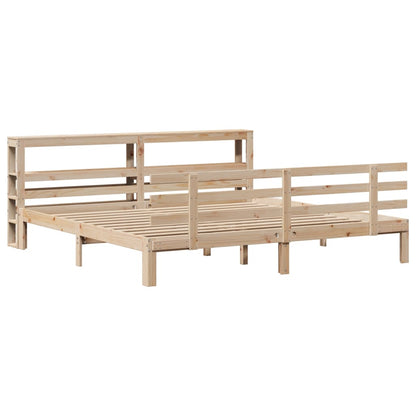 vidaXL Bed Frame with Headboard without Mattress 180x200 cm Super King