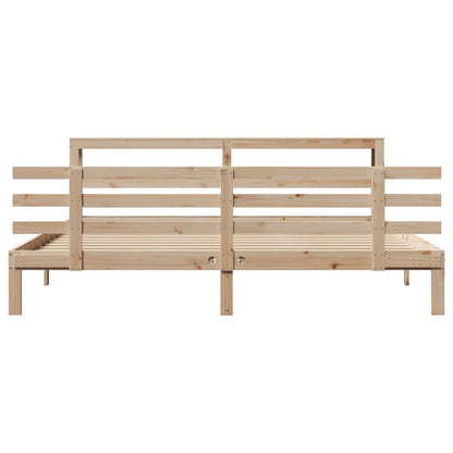 vidaXL Bed Frame with Headboard without Mattress 180x200 cm Super King