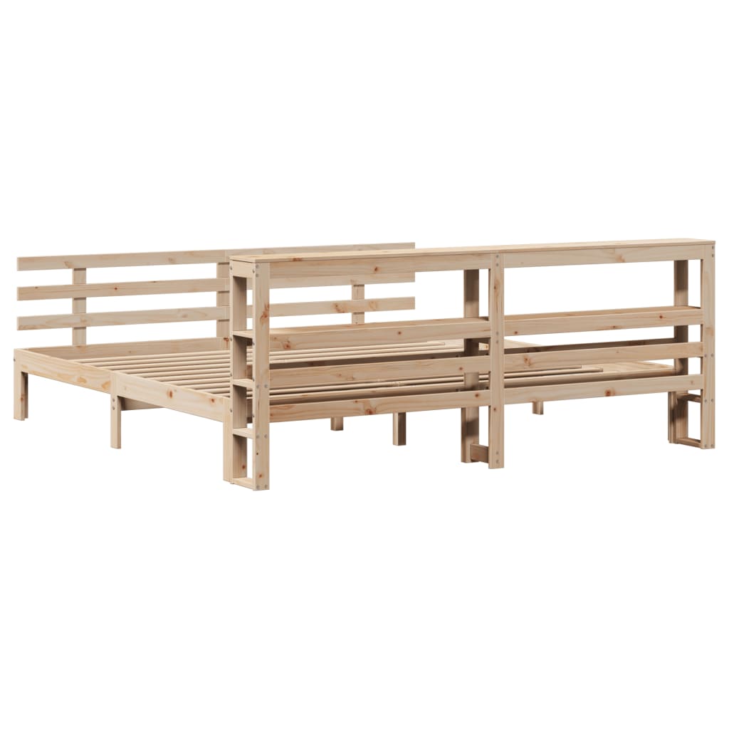 vidaXL Bed Frame with Headboard without Mattress 180x200 cm Super King