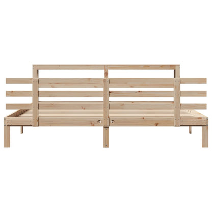 vidaXL Bed Frame with Headboard without Mattress 200x200 cm