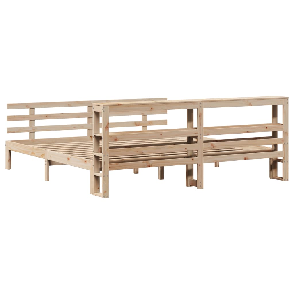 vidaXL Bed Frame with Headboard without Mattress 200x200 cm