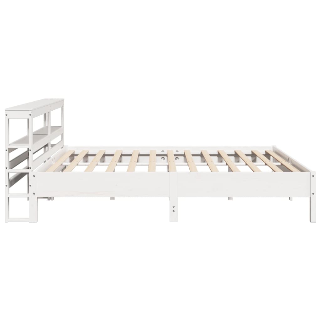 vidaXL Bed Frame without Mattress White 200x200 cm Solid Wood Pine