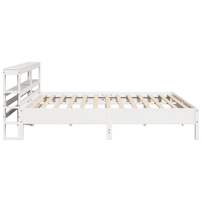 vidaXL Bed Frame without Mattress White 200x200 cm Solid Wood Pine