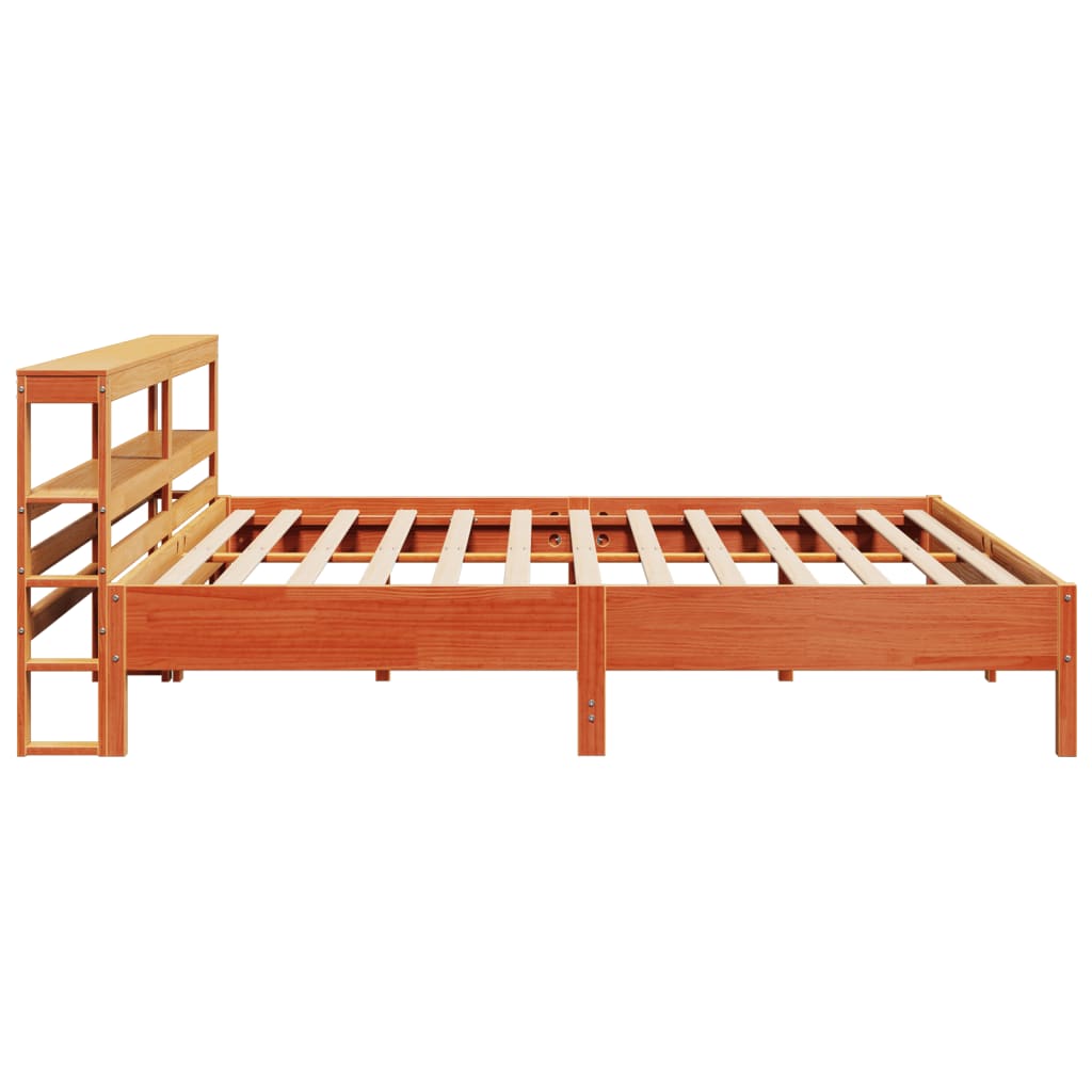 vidaXL Bed Frame without Mattress Wax Brown 200x200 cm Solid Wood Pine