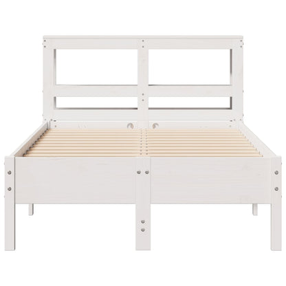vidaXL Bed Frame without Mattress White 120x200 cm Solid Wood Pine