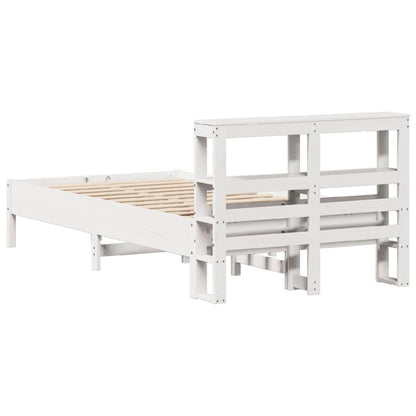 vidaXL Bed Frame without Mattress White 120x200 cm Solid Wood Pine